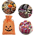 Miniatyrbild 2 av 5: Jutesäck Presentpåsar Med Dragsnöre Godispåsar Halloween Godispåsar Jul Presentpåsar Dragsnöre Poc