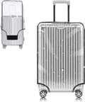 Klar PVC-bagageskydd 76 cm (30 tum), återanvändbart reptåligt skydd med kardborrestängning för rullväskor, transparent 2-pack