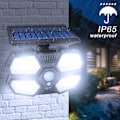 Miniatyrbillede 3 af 5: Solcellelamper Vandtætte Solcelle-Væglampe Med 4 Lysflader 3 Tilstande Nem At Installere Perfekt Til Terrasse Havegård Garage