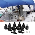 Miniatyrbilde 5 av 5: 12 stk 25 mm Marine Canopy Deck Hinge Claw Sliding Eye End Fittings Hardware Generelle Diy Verktøy Solid H
