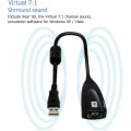 Miniatyrbild 5 av 5: 5h Extern USB-ljudkort Ljudadapter Extern Stereo Ljudkort Mini Hörlurar Mikrofon Jack