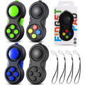 Miniatyrbillede 1 af 5: 4 stk. Fidget Game Controller Pad, Nøglering Fidget Til Voksne Teenagere, Angst Og Stress Relief Sensorisk Legetøj