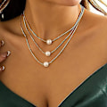 Miniatyrbillede 5 af 5: Bohemian Choker Halskæde med Guldperle Vedhæng til Kvinder og Piger