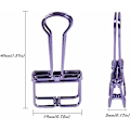 Miniatyrbillede 2 af 3: Kreative hule foldback klemmer lilla lang hale klemme, 15 stykker