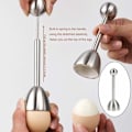 Miniatyrbilde 5 av 5: Egg Cracker Topper Cutter for Soft Boiled Eggs Stainless Steel Shell Remover Separator Kitchen Tool