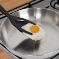 Miniatyrbild 4 av 5: 2 i 1 Non-stick Stekt Äggvändare Silikon Bröd Tång Äggspatel Kök