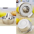 Miniatyrbilde 3 av 4: Sitronspresser, manuell juicer i rustfritt stål, juice appelsin sitron fruktpresser