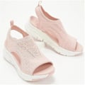 Miniatyrbillede 3 af 5: Bløde Brede Læder Strand Slippers til Kvinder - Pink