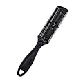 Miniatyrbilde 1 av 5: 3 stk. svart hårkutterkam dobbel flat topp klipper blending fading kammer klippe barber flattop tynning hår（17,5 * 2,8 cm）