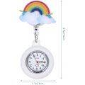 Pikkukuva 2 / 4: Hoitajan taskukello Hoitokello Retractable Rainbow Fob Watch Hanging Watch Quartz Watch For