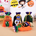 Miniatyrbillede 5 af 5: 4 stk Halloween Dekoration Slikpose Fløjl Gave Børne Tasker Børnevenlig Trick Or Holdere Elegant Spøgelsesagtig Fest