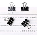 Miniatyrbillede 5 af 5: 12 stk. Clips, 25mm Små Binderclips, Sorte Foldback Clips Metal Stationary Clamp