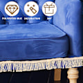 Miniatyrbild 3 av 4: 1 rulle fransad trim med tofsar, elegant DIY-symaterial för gardintillverkning, guld