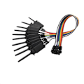 Miniatyrbilde 5 av 5: Testkrokodil Klemme Logisk Analysator Testmappe Til Jumper Wire Kabel Til Usb 24m 8ch