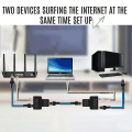Pikkukuva 4 / 5: 2 kpl sovitinta Rj45 Ethernet Lan -kaapeli 1-2-tie jakaja kaksoisnaarasporttiliitin