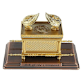 Miniatyrbillede 2 af 5: Replika af pagtens ark, forgyldt med indhold, Arons stav