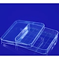 Miniatyrbilde 4 av 5: 10 stk gjennomsiktige sterile tykke skåler med lokk, 10*10 cm for laboratorievitenskapelig eksperiment jevn fordeling av media