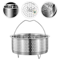 Miniatyrbillede 4 af 4: Multifunktionel grøntsagsdamper i rustfrit stål til grøntsagsboller