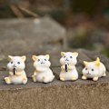 Miniatyrbillede 5 af 5: Mini Hamster Dyre Miniature Figurer: Fe Haves Hamster Statue Model Mikro Landskab Ornamenter Samling Legesæt Til Kage Dekoration Diy