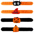 Miniatyrbillede 2 af 5: 4 stk Halloween Søde Sjove Edderkoppe Græskar Klappende Cirkel Børns Lille Gave Armbånd Slap Wraps