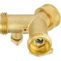 Miniatyrbillede 3 af 5: Dobbelt Udgang Ventil Slange Connector Adapter Messing Bold Have Blomst Græs Plæne Vanding Udstyr (1 stk, Guld) -z