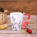 Miniatyrbillede 3 af 5: 14 ounce saxofon krus, musikalske noder kaffekrus, keramik saxofon musik kop, gaver til ven krus musik note kaffe (rød)