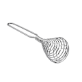 Miniatyrbillede 4 af 4: Rustfrit stålfjeder spiralpiskeris, håndæggebatter ægblander piskeris blender omrørings piskeris