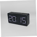 Miniatyrbild 4 av 5: （svart）Växande väckarklocka, digital klocka, batteridriven, blå siffror, enkel väckarklocka för barn, vuxna, flickor, pojkar, enkel att ställa in
