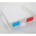 Pikkukuva 1 / 5: 50 Paria 3D-laseja Punainen ja sininen 3D-lasit elokuville, Valkoinen kehys Anaglyfi pahvi - yksinkertaisesti pakattu