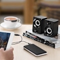 Miniatyrbild 5 av 5: Omslutande datorhögtalare med stereoljud, USB-driven multimedia-högtalare med 4 portar USB-hubb