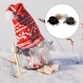 Miniatyrbilde 4 av 4: 4 stk plysj kunstpels stoff forhåndskutte strimler fluffy fuzzy håndverkspels for nisser skjegg
