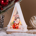 Miniatyrbild 2 av 5: 4 st julsnöboll Lykta Julpynt Glöd Vindlykta LED Varm Ljus Snögubbe Batteridriven