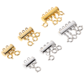 Miniatyrbillede 3 af 4: 6 stk. magnetiske spænder Snap Hook Kreative Multi-row magnetiske spænder til DIY tilbehør Smykker Dekoration (Sølv og Guld)