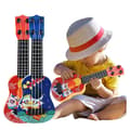 Mini Gitarr för Bebisar Barn Nybörjare Klassisk Mini Ukulele Gitarr Pedagogisk Musikinstrument Leksak för Barn Tidig Utbildning Röd Red