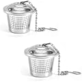Miniatyrbillede 1 af 5: Pieces Te-infuser til løs te Rustfrit stål Te-filter med kæde Te-infuser Te-kugle til tekande & krydderier