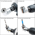 Miniatyrbillede 5 af 5: 1/4 tommer Hex Bit 105 Graders Vinkel Skruetrækker Bit Holder Adapter