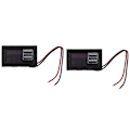 Pikkukuva 1 / 5: 2x Punainen LED-digitaalinen jännitteenmittaus Mini-jännitteenmittaus Volttimittaripaneeli DC 12V autoille USB 5v2a