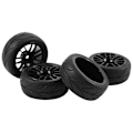 Miniatyrbillede 5 af 5: 4 stk. 1/10 Gummi Dæk Rc Racing Bil Dæk På Vej Hjul Fælg Passer Til Hpi 9068-6081 Rc Bil Del