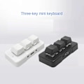 Miniatyrbilde 2 av 5: Mk321bt 3-tasters Mini Tilpasset Mekanisk Tastatur Blå Bryter Usb+bt Dual-modus Tilkobling For Spill