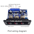Miniatyrbilde 3 av 5: 2.1-kanals digital strømamperkort 2x25w+50w Bluetooth 5.0 Subwoofer Klasse D lydforsterker