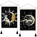 Miniatyrbild 1 av 5: 2-pack månfas tapet psykedelisk psykedelisk måndekoration för sovrum vardagsrum 35 x 50 cm