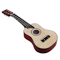 Miniatyrbild 3 av 5: 25 tum basgitarr i lindträ 6 strängar liten minigiarr med gitarrplektrumsträngar för barn