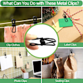 Miniatyrbild 3 av 5: Chipsklips 5-pack Utility 2-tums påsklämmor - Metallklämma för matpåse, PVC-belagda klämmor Heavy Duty med vattentäta förvaringspåsar