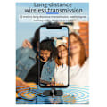 Miniatyrbillede 4 af 5: Sort trådløs mikrofon 2 i 1 Trådløs Lavalier-mikrofon til kamera, USB-C trådløs mikrofon til minikrofon