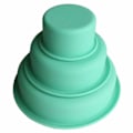 Miniatyrbillede 1 af 3: 3-lags silikone rund form kageform silikone kage bageform bageværktøj