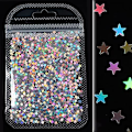 Miniatyrbild 2 av 5: 12 färger Holografiskt nagelglitter Sequins Färgglada stjärnor Konfetter Laserglitter Nagelkonst Flake 3D Manikyr Dekaler Nageltillbehör