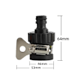 Miniatyrbild 4 av 5: 2 Set Hållbara Universal Vattenkran Adapter Plast Slangkoppling Slang Bevattning Trädgård Passar För 1
