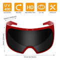 Miniatyrbillede 6 af 8: Dame Herre Oversized Punk Solbriller UV400 Beskyttelse Red