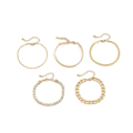 Miniatyrbillede 1 af 5: Lagdelt guldarmbåndssæt til kvinder Trendy Stacking Cuban Link Bangles Justerbare Zirconia Tennis Chain Armbånd Smykkegave