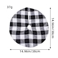 Miniatyrbilde 1 av 5: 2 stk Juletrærskjørt Buffalo Plaid Rutete Glad Jul Tre Skjørt Matte Dekor for Vinterferiefest Juledekorasjon